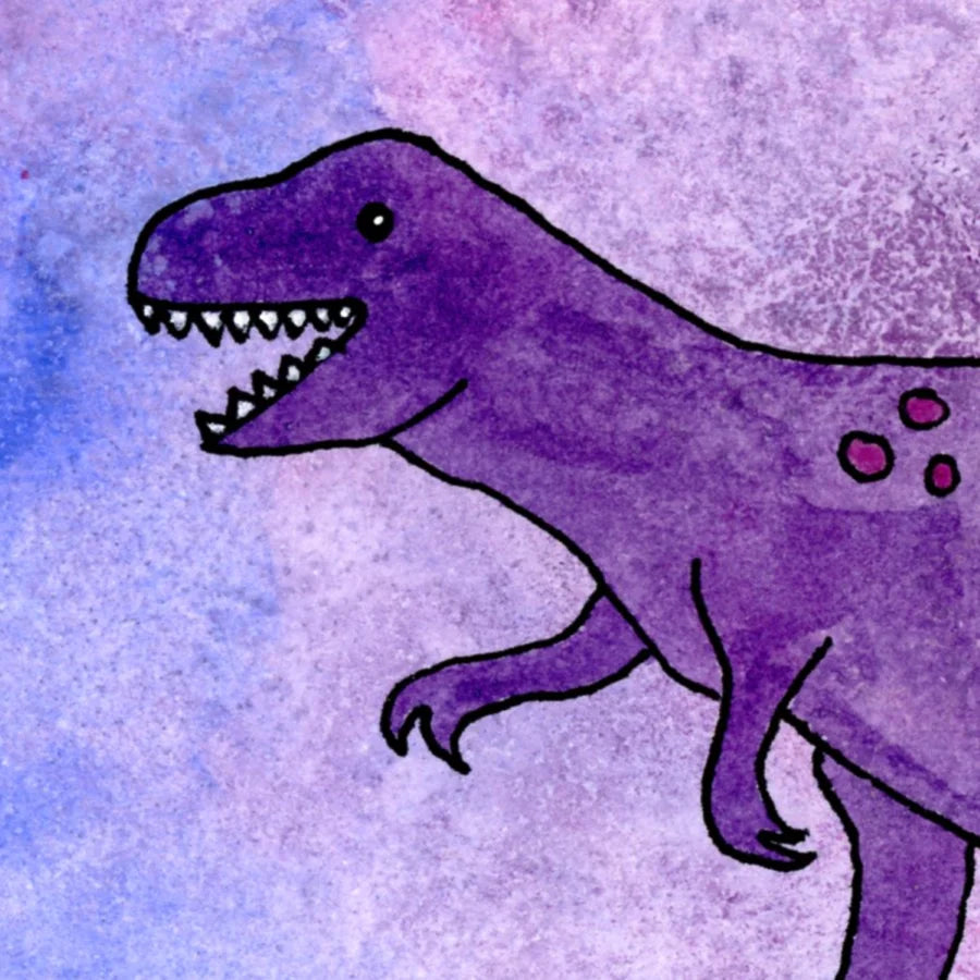 T-rex Fun 8" x 6" print with mount