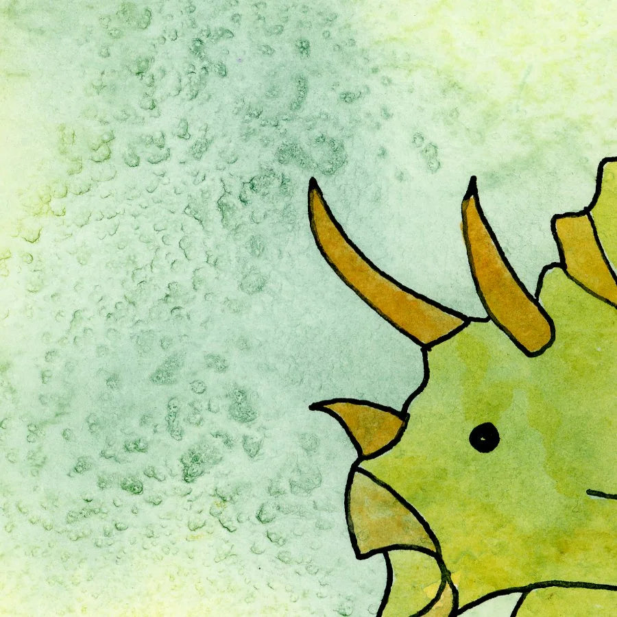 Triceratops Fun A4 print (297 x 210 mm)