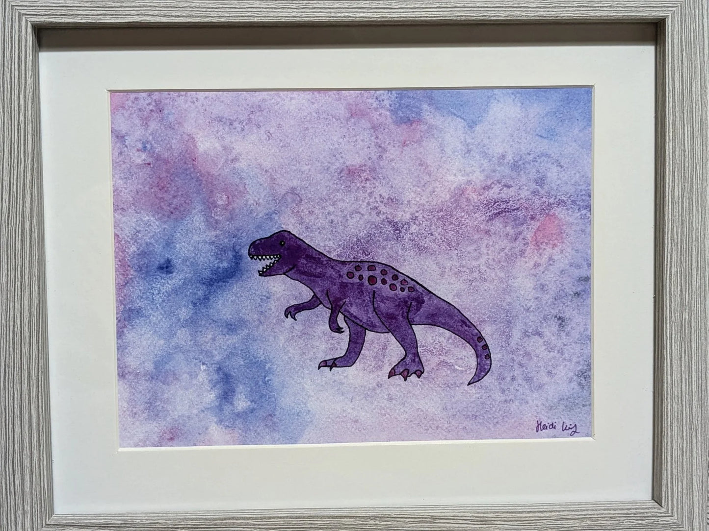 T-rex Fun 8" x 6" print with mount