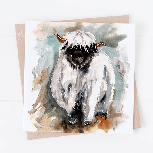 Valais Sheep Greeting Card