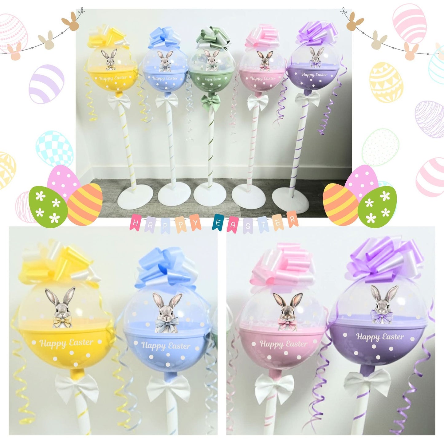 Giant Jumbo fillable lollipops- Easter