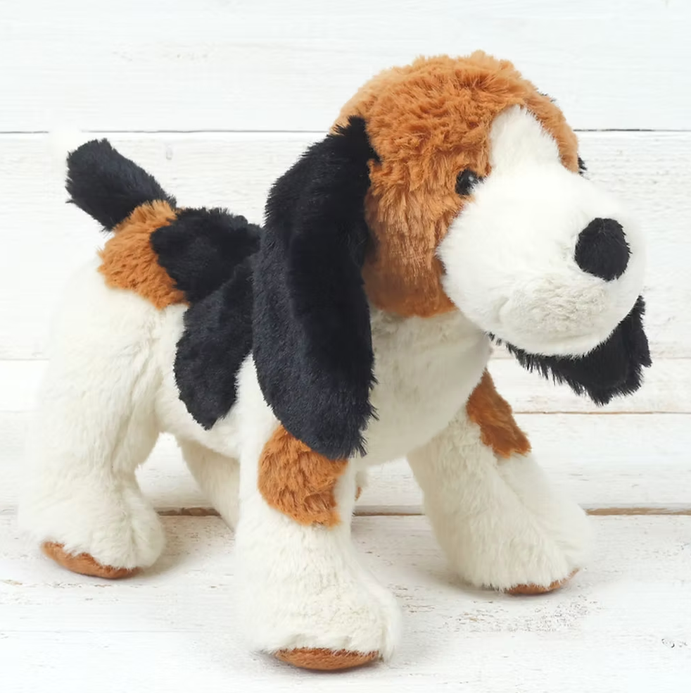 Brown and Black Puppy Dog Soft Plush Toy Small 20cm