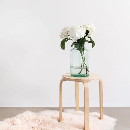 Rare-breed Tibetan Sheepskin rug in Pink