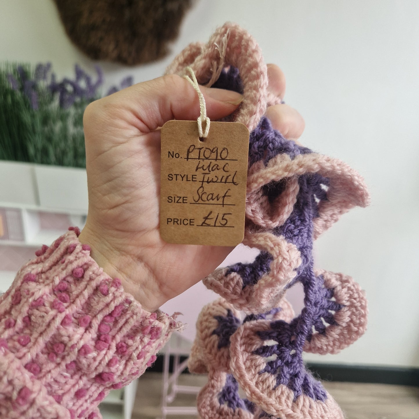 Lilac Twirl Scarf PT090